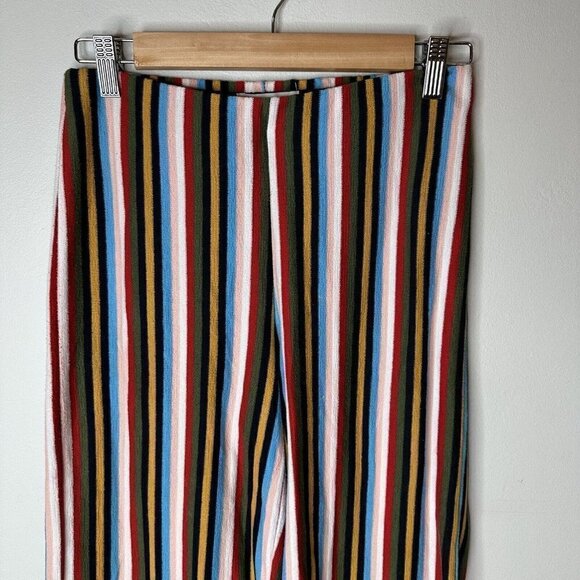 Urban Outfitters Striped Elastic Pull On Wide Leg Cropped Multi Pants Size Small - Picture 3 of 12